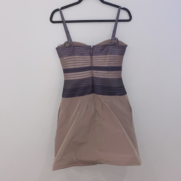 BCBGMAXAZRIA Purple Hana Strapless sweetheart Corset mini dress with pockets - Picture 8 of 13